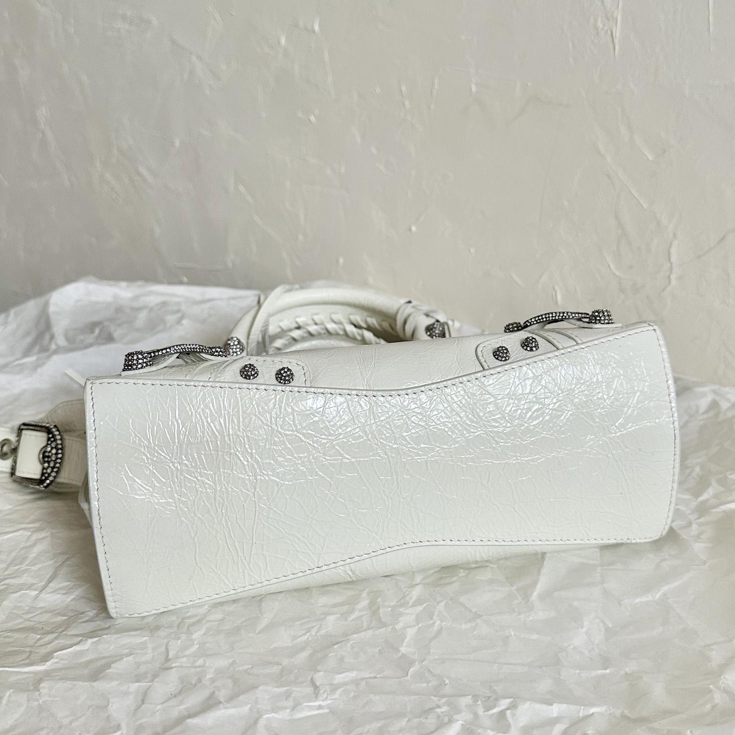 Balenciaga Women's Neo Cagole XS White Cross Body Bag(26×17.8×11.4cm) - EUR FASHION