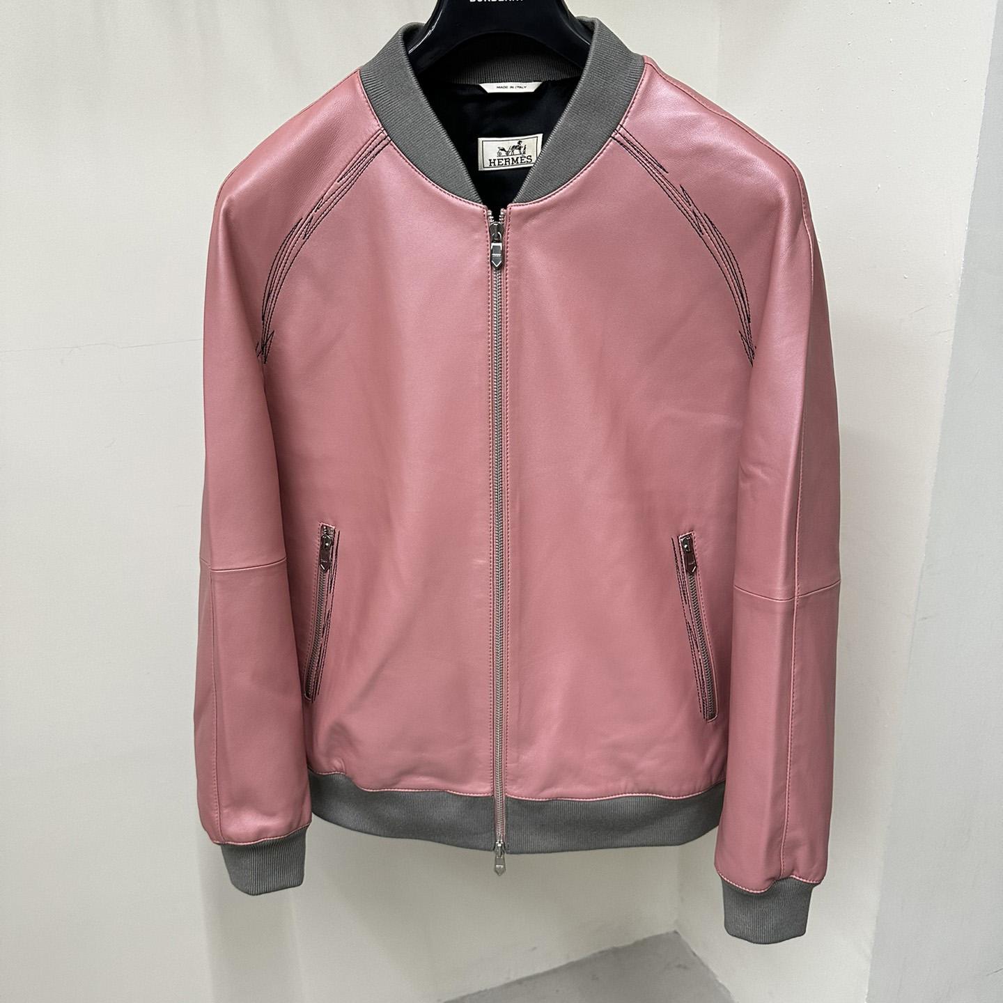 Hermes Jacket In Pink Calfskin - EUR FASHION