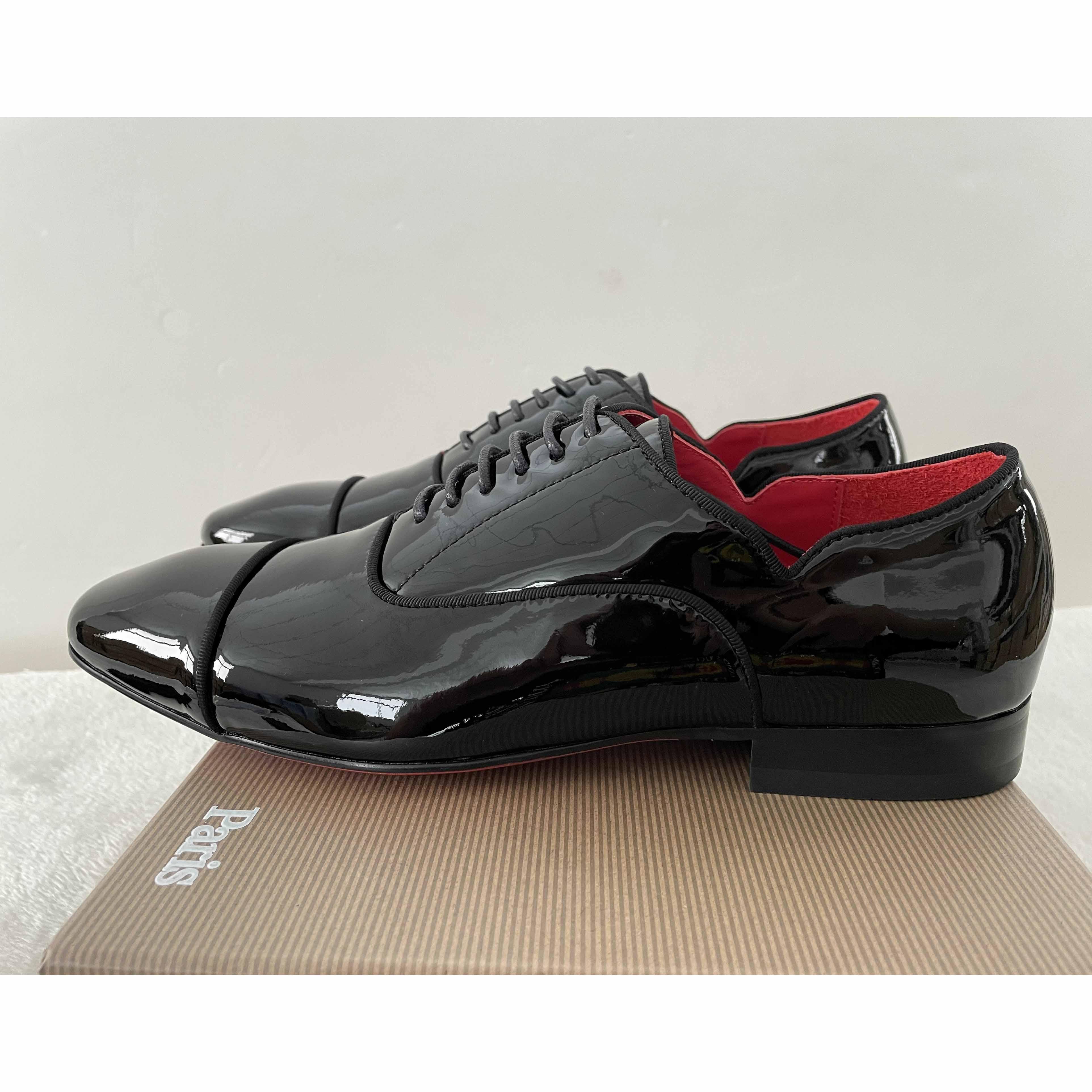 Christian Louboutin Greggy Chick Patent Leather Oxford Shoes - EUR FASHION