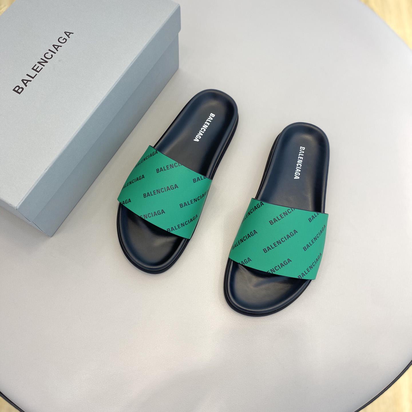 Balenciaga Logo Slide Sandal  - EUR FASHION