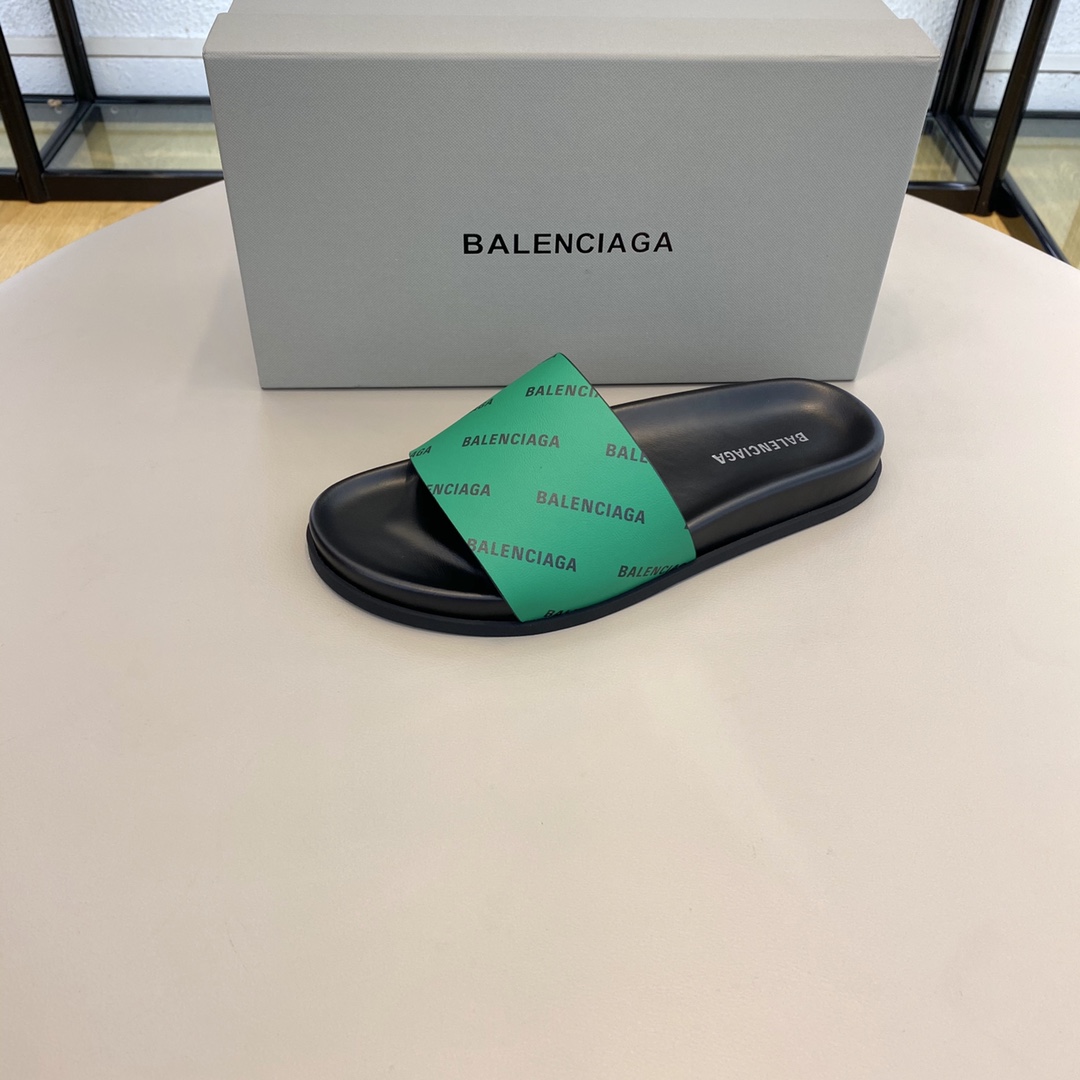 Balenciaga Logo Slide Sandal  - EUR FASHION