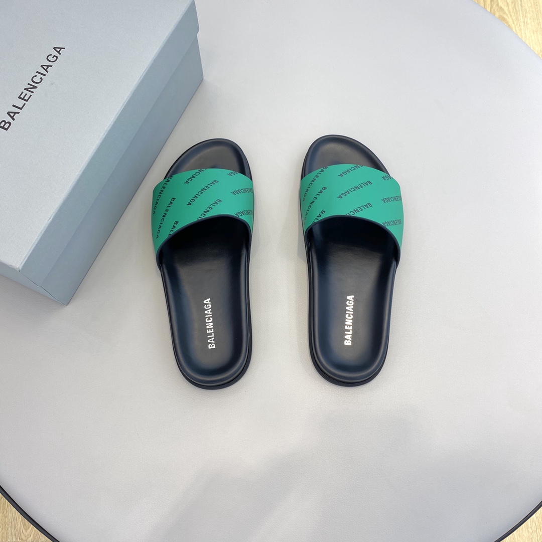 Balenciaga Logo Slide Sandal  - EUR FASHION