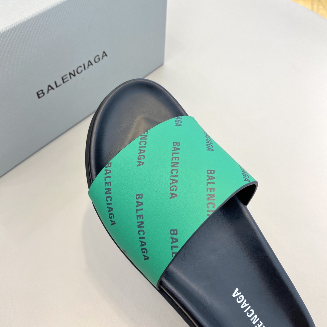 Balenciaga Logo Slide Sandal  - EUR FASHION