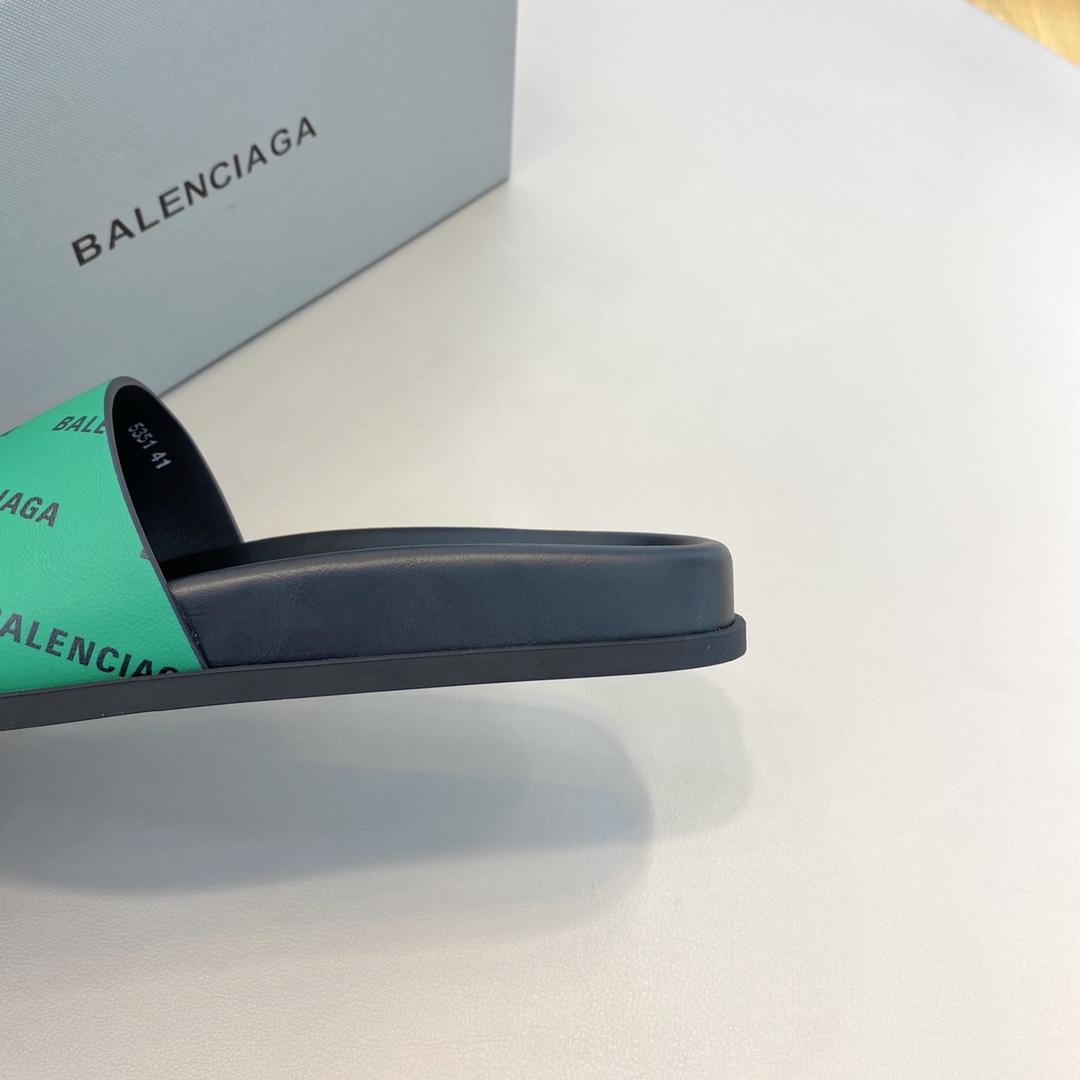 Balenciaga Logo Slide Sandal  - EUR FASHION