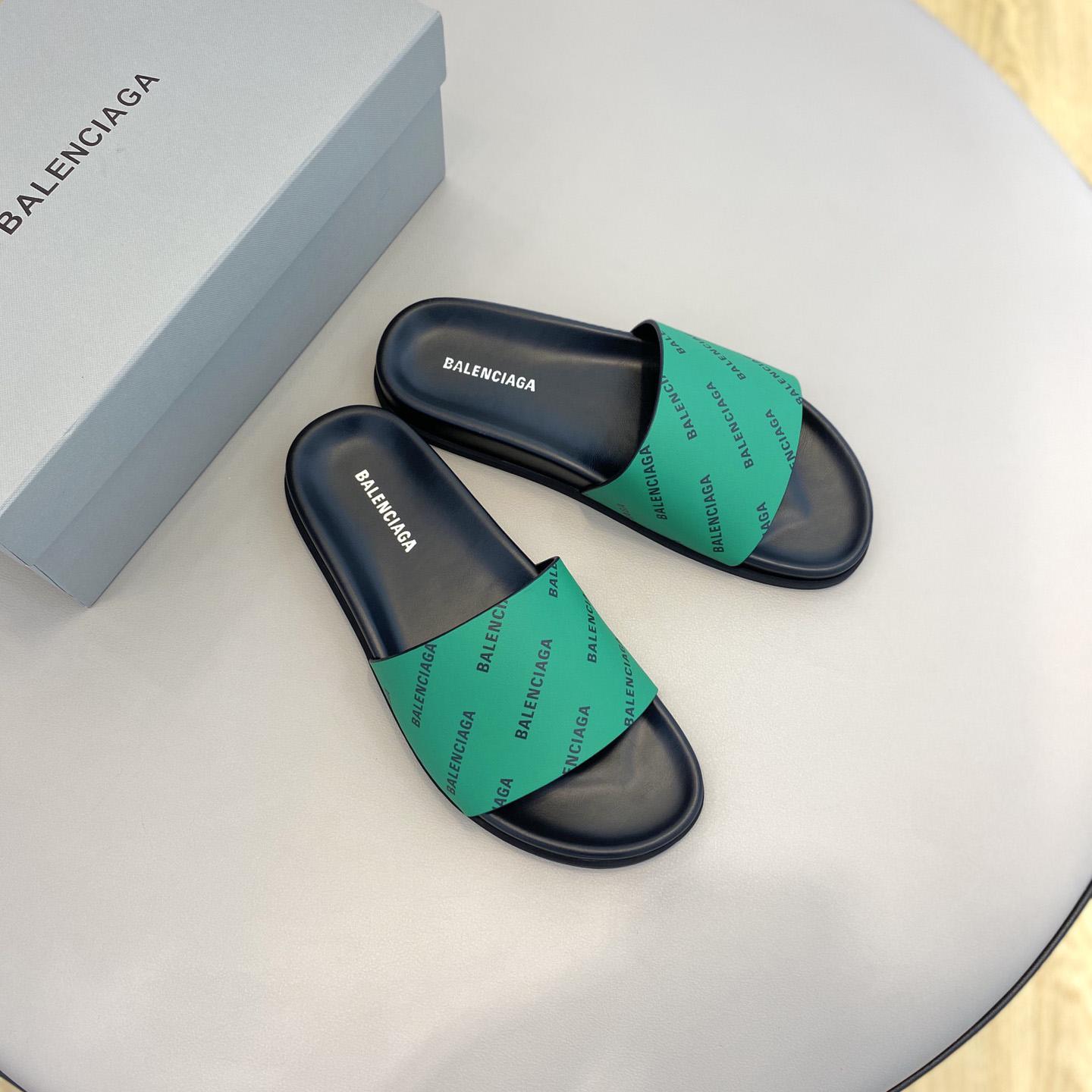 Balenciaga Logo Slide Sandal  - EUR FASHION