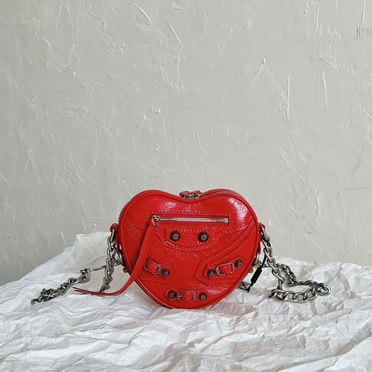 Balenciaga Le Cagole Heart Mini Bag In Red (16-12.7-4.5cm) - EUR FASHION