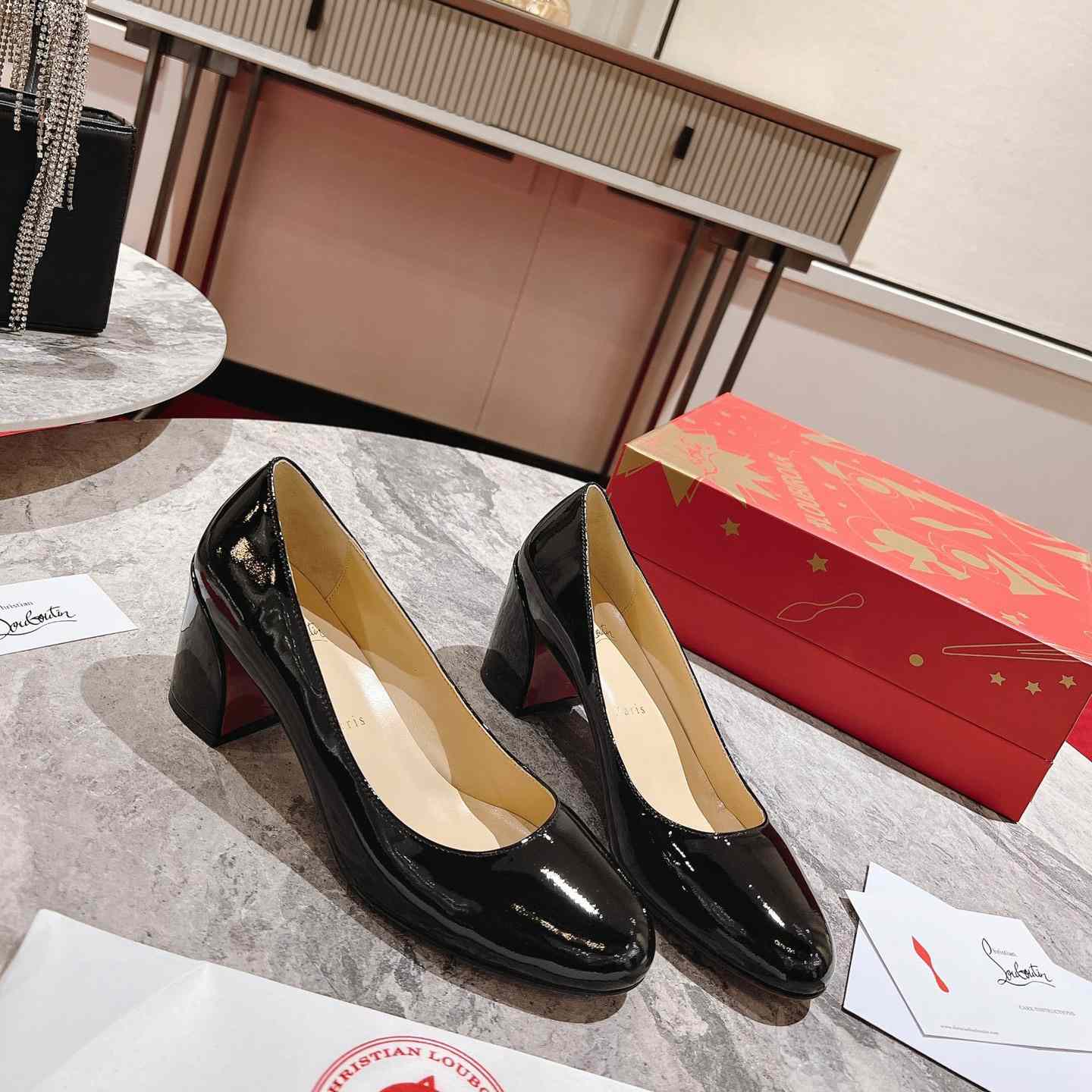 Christian Louboutin Simple 55 Patent Leather Pumps - EUR FASHION