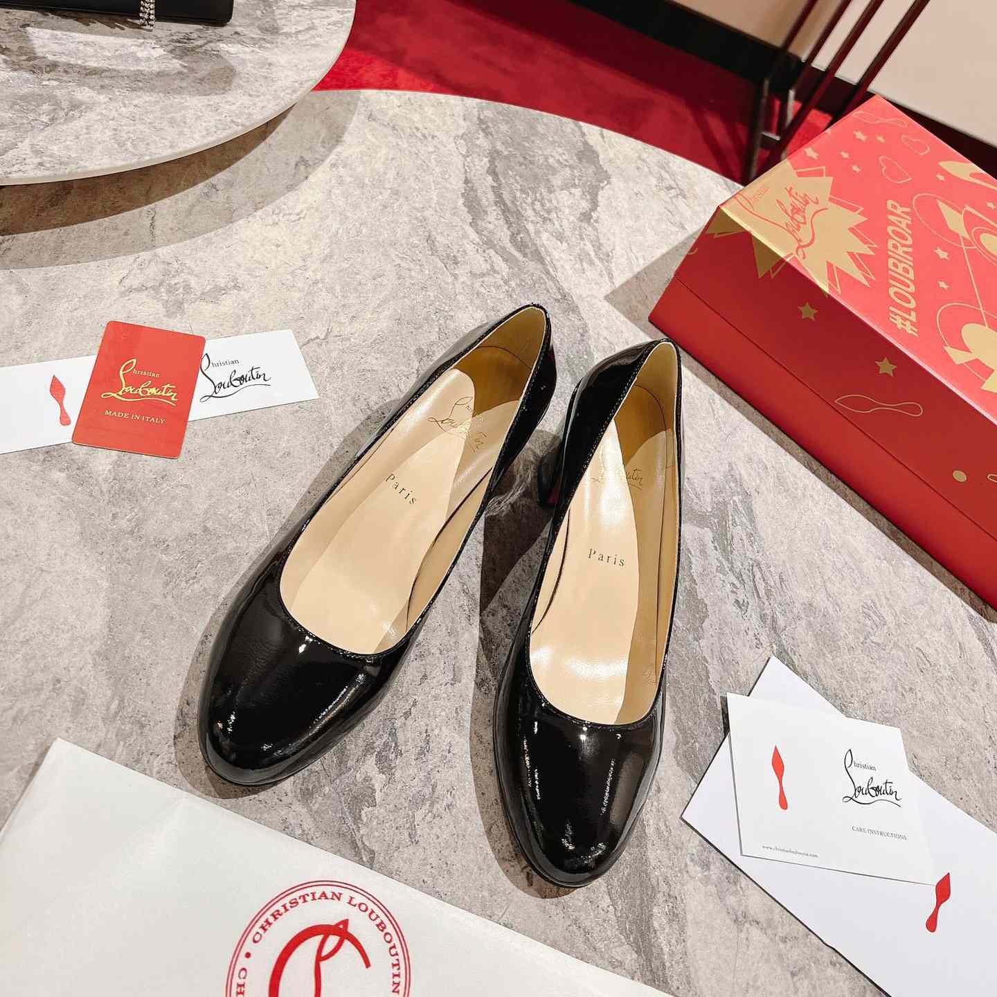 Christian Louboutin Simple 55 Patent Leather Pumps - EUR FASHION