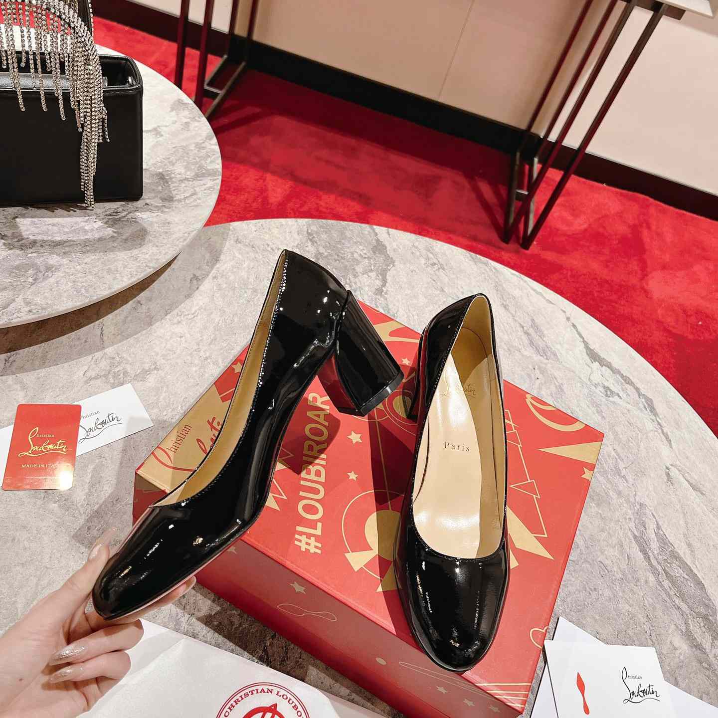 Christian Louboutin Simple 55 Patent Leather Pumps - EUR FASHION