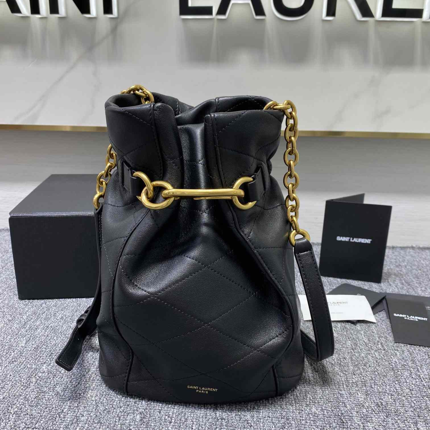 Saint Laurent Le Maillon Hook Bucket Bag(7.5x10.6x4.7cm) - EUR FASHION