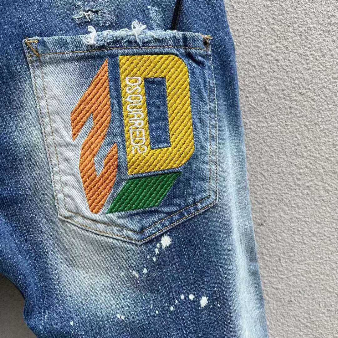 Dsquared2 Logo-embroidered Slim-cut Jeans   DSQ106 - EUR FASHION