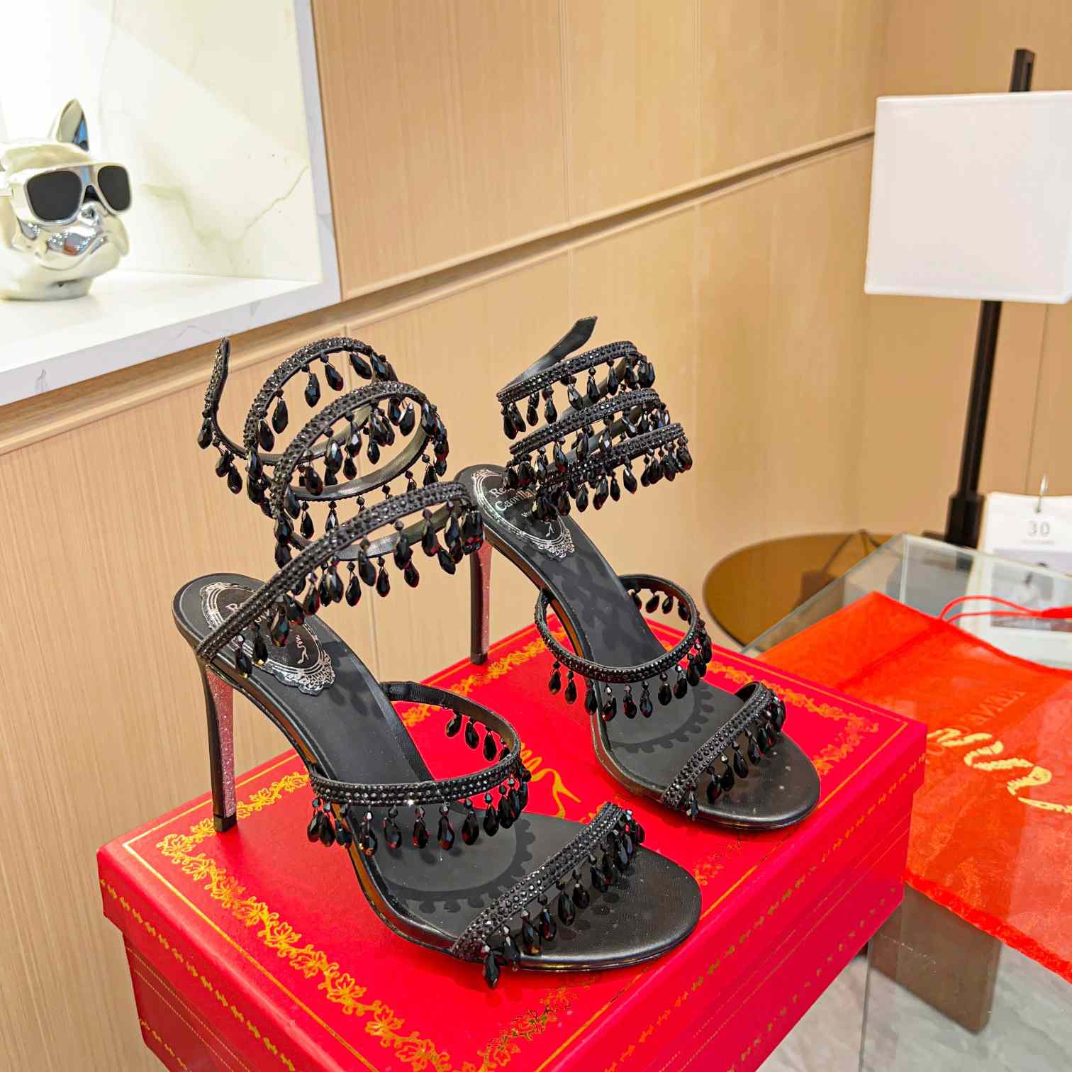 Rene Caovilla Chandelier crystal-embellished sandals - EUR FASHION