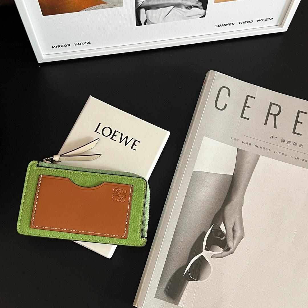 Loewe Coin Cardholder In Soft Grained Calfskin - EUR FASHION