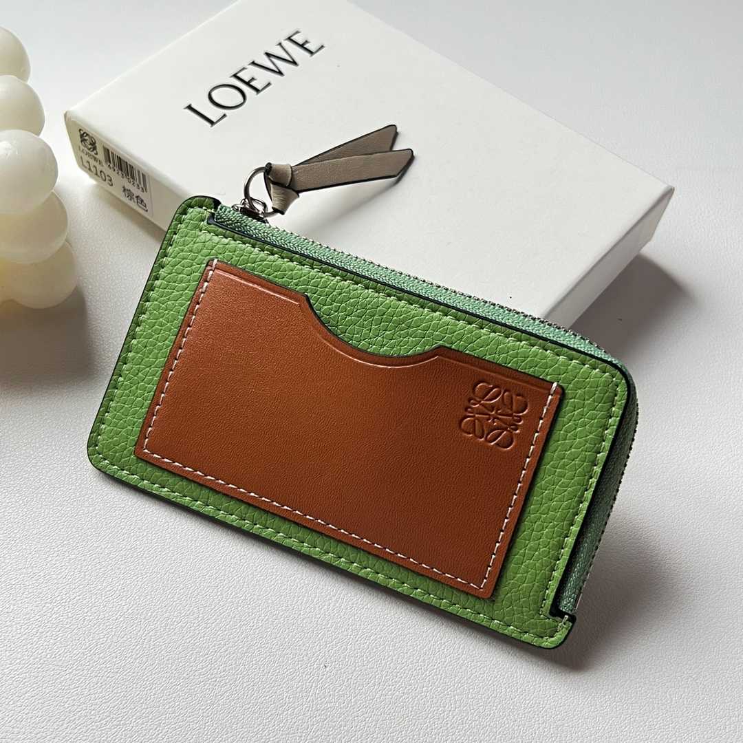 Loewe Coin Cardholder In Soft Grained Calfskin - EUR FASHION