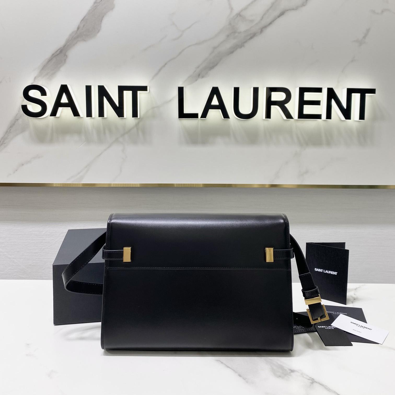 Saint Laurent Manhattan Shoulder Bag In Box Saint Laurent Leather - EUR FASHION