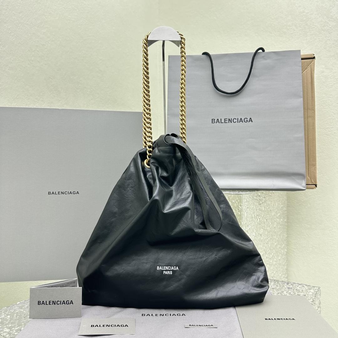 Balenciaga Women's Crush Medium Tote Bag In Black - EUR FASHION