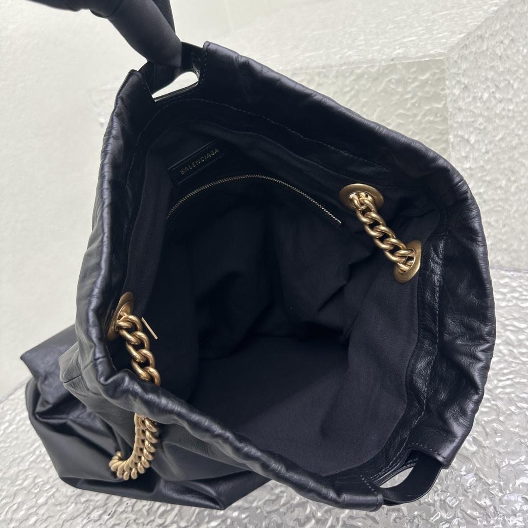 Balenciaga Women's Crush Medium Tote Bag In Black - EUR FASHION