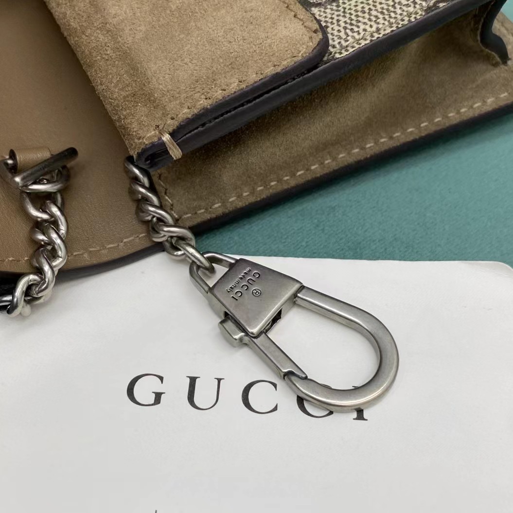 Gucci Dionysus GG Supreme Super Mini Bag(16.5-10-4cm)   476432 - EUR FASHION