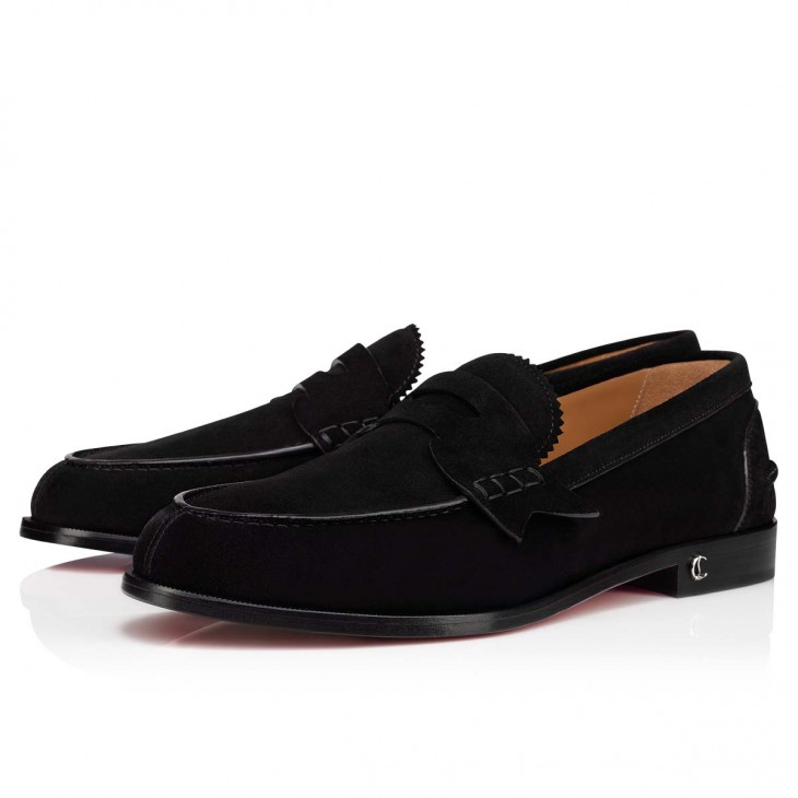 Christian Louboutin No Penny Loafers - Calf Leather - Black - EUR FASHION