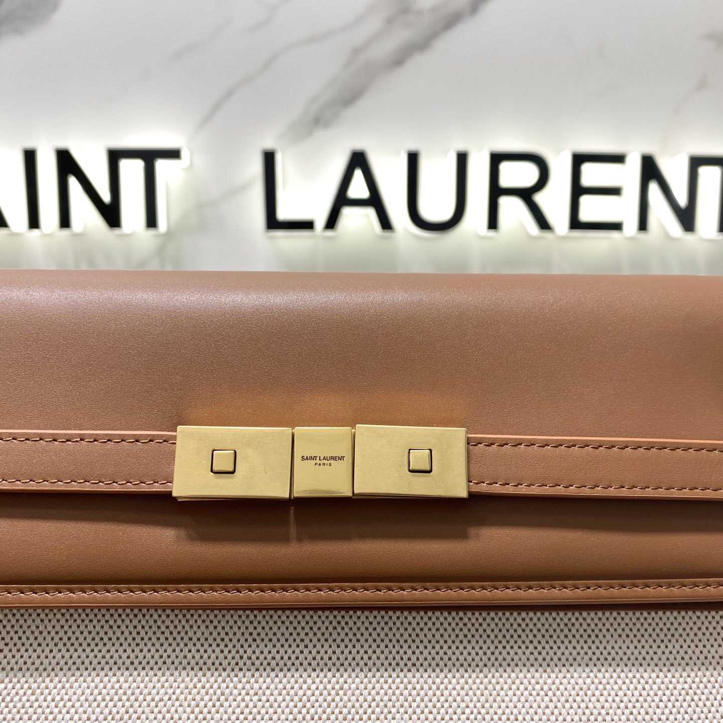 Saint Laurent Manhattan Shoulder Bag In Canvas And Leather - EUR FASHION