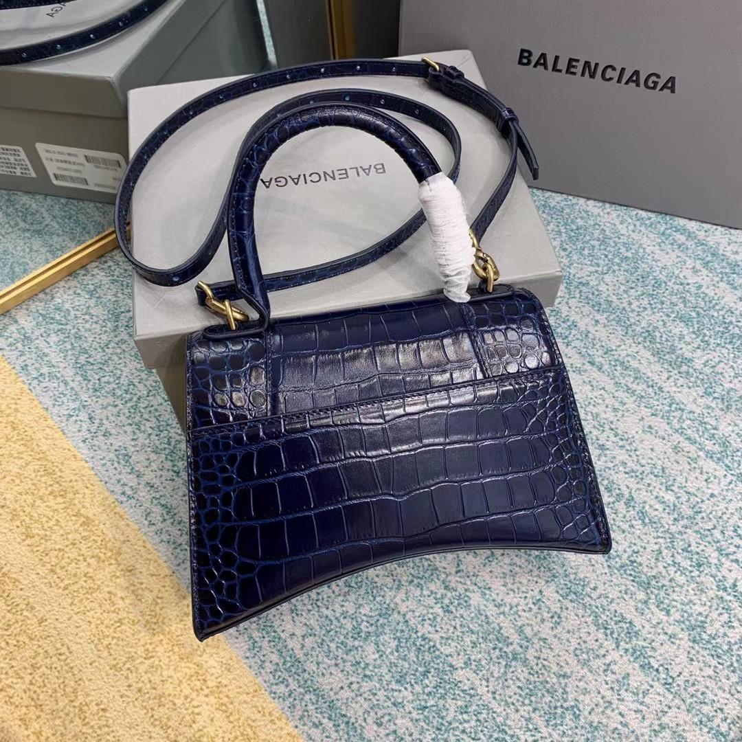 Balenciaga Small Hourglass Crocodile Effect Bag(23-15-10cm) - EUR FASHION