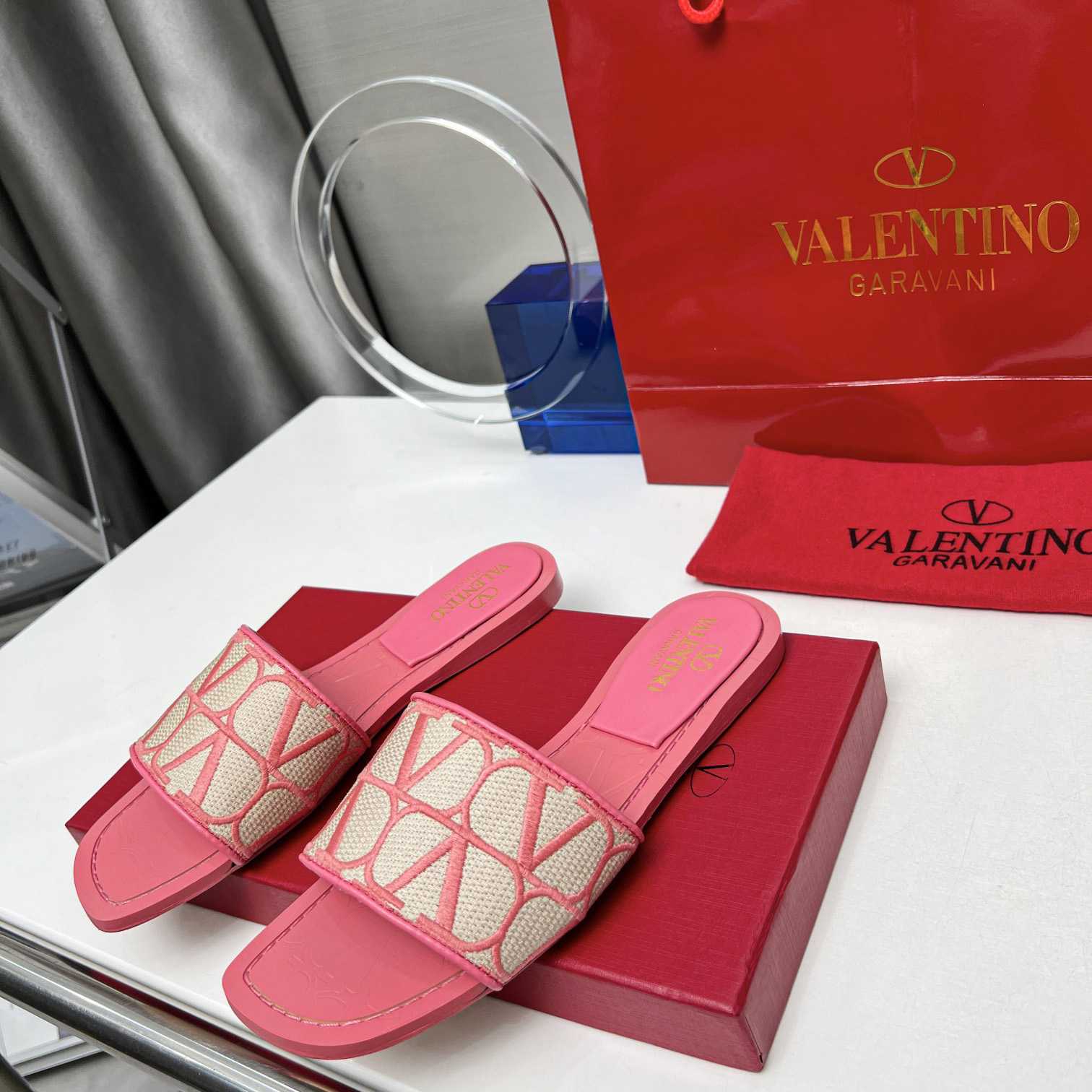 Valenti  Toile Iconographe Slide Sandal  - EUR FASHION