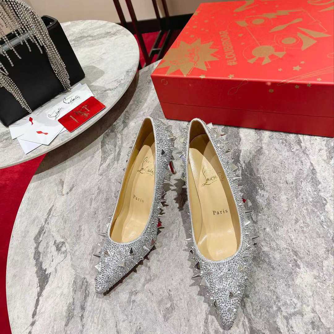 Christian Louboutin Stud Silver - EUR FASHION