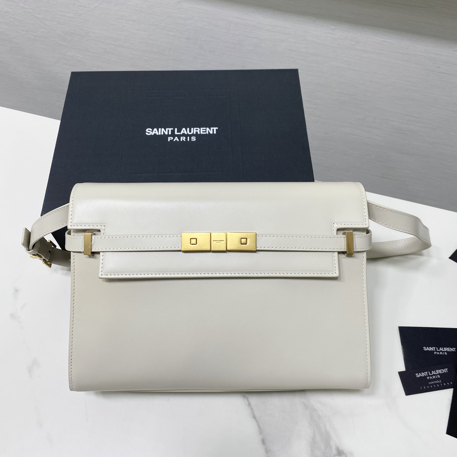 Saint Laurent Manhattan Shoulder Bag In Box Saint Laurent Leather - EUR FASHION