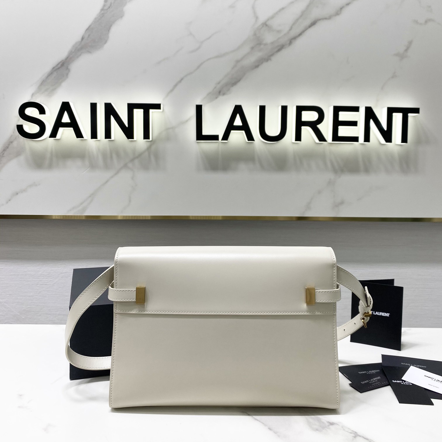 Saint Laurent Manhattan Shoulder Bag In Box Saint Laurent Leather - EUR FASHION