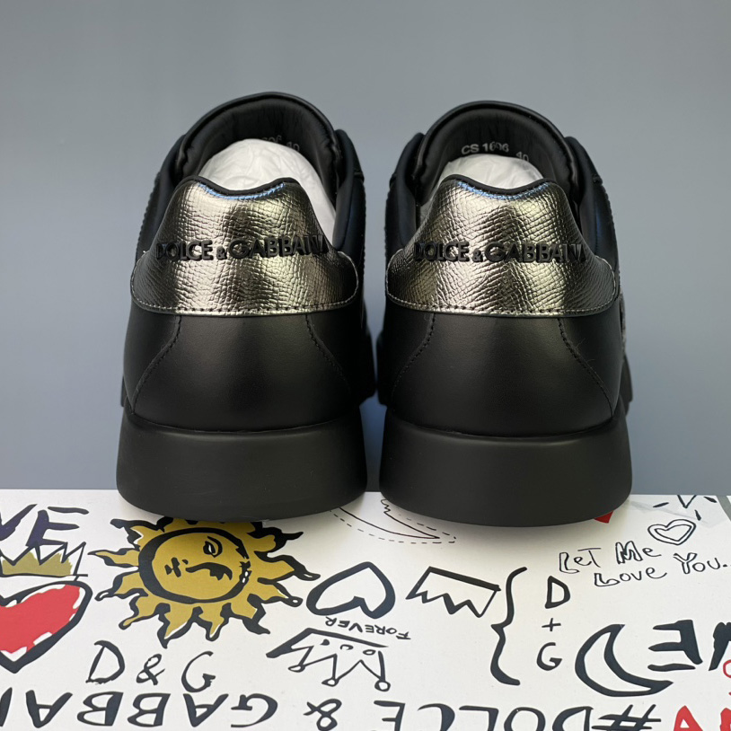 Dolce & Gabbana Calfskin Nappa Portofino Sneakers With Crown Patch - EUR FASHION