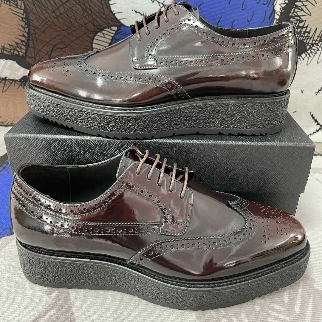 Prada Two Tone Brogue Leather Lace Up Derby(Upon UK Size) - EUR FASHION