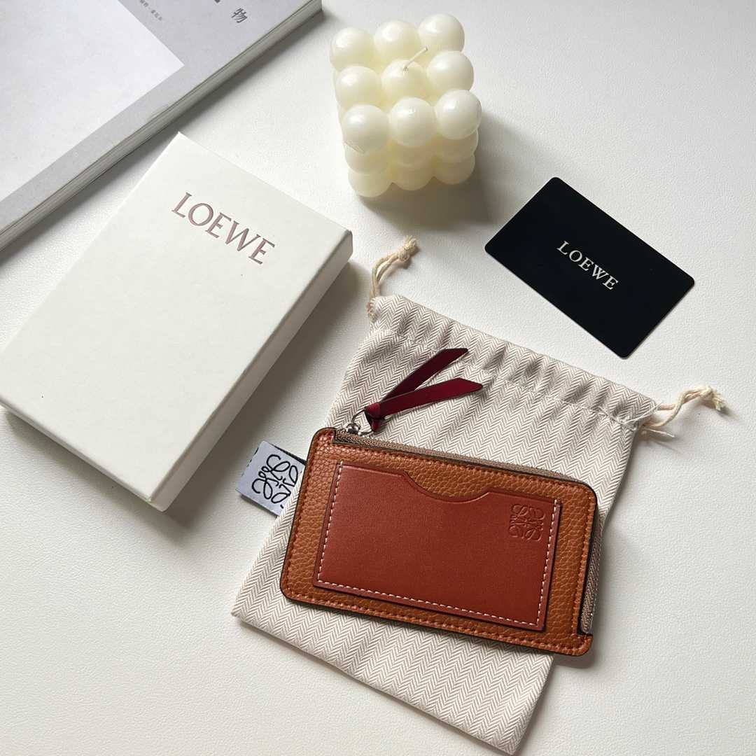 Loewe Coin Cardholder In Soft Grained Calfskin - EUR FASHION