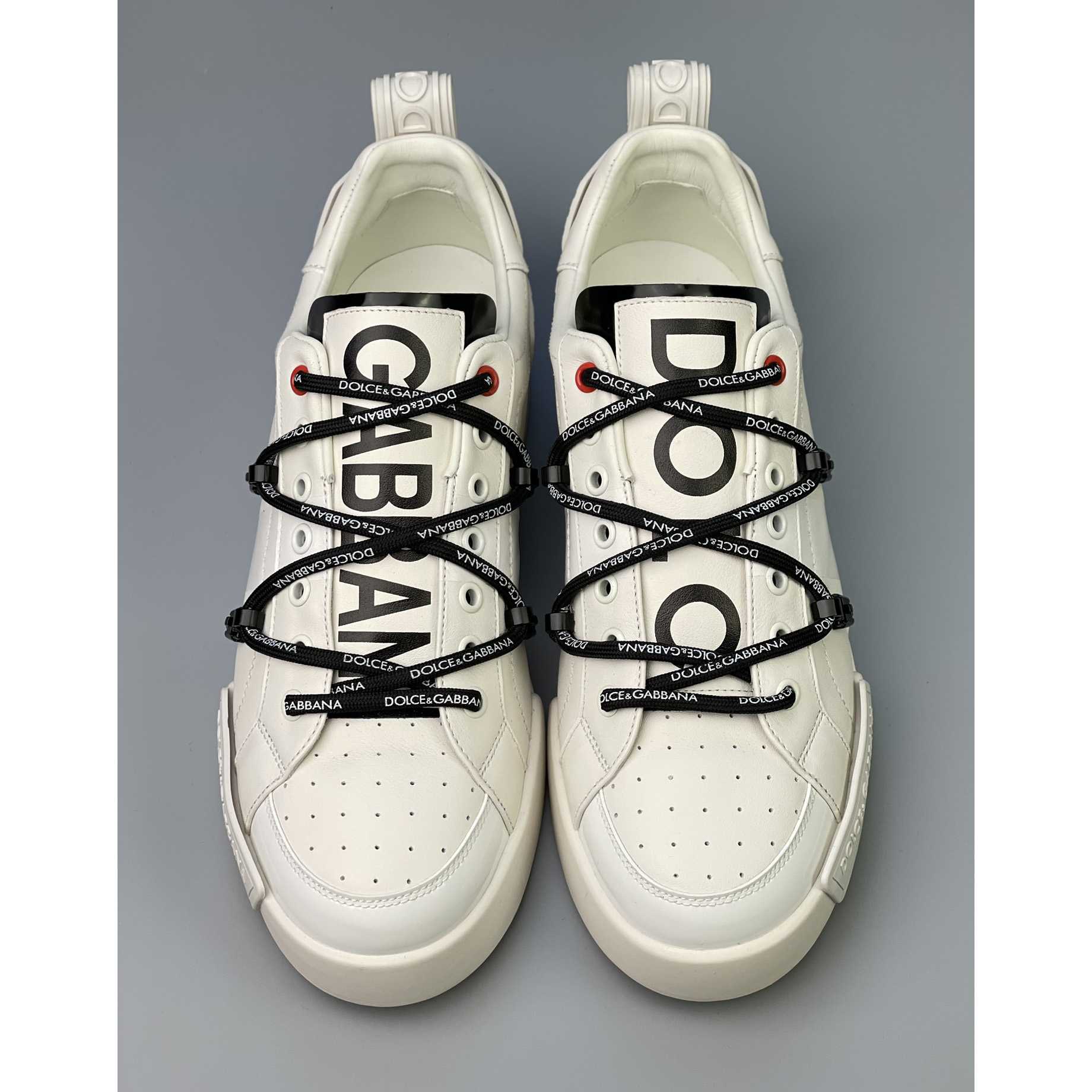 Dolce & Gabbana Portofino Sneakers In Calfskin And Patent Leather - EUR FASHION