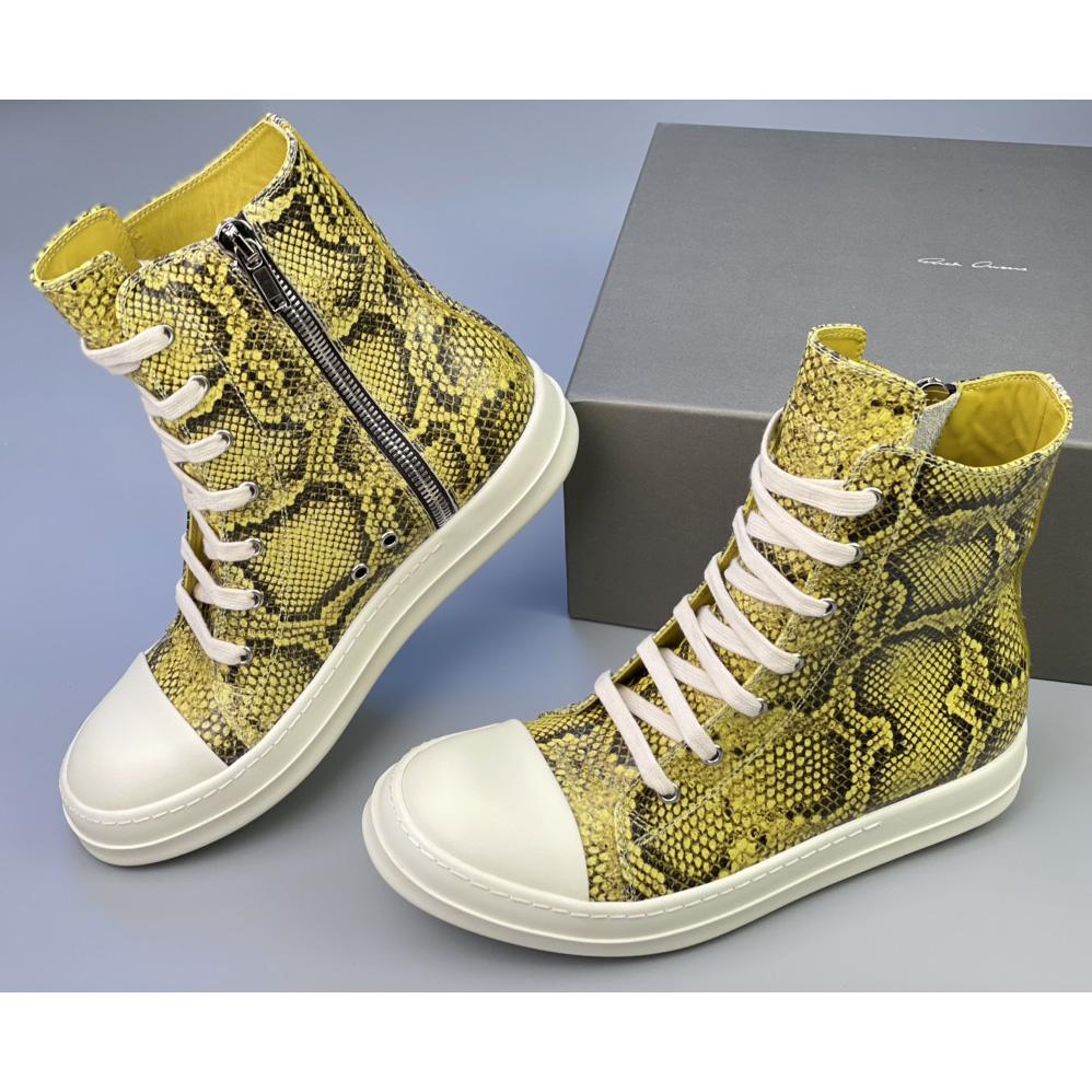 Rick Owens Python Leather Sneakers - EUR FASHION