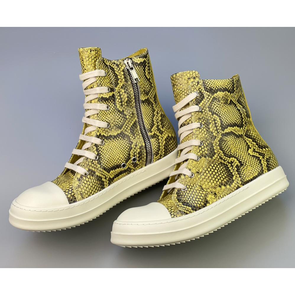 Rick Owens Python Leather Sneakers - EUR FASHION