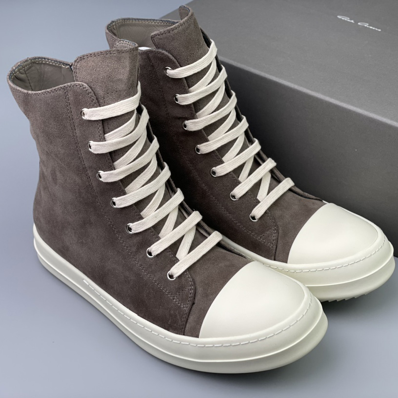 Rick Owens Strobe High-Top Sneakers - EUR FASHION