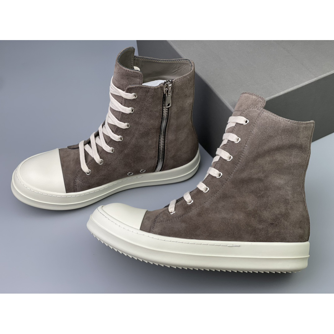 Rick Owens Strobe High-Top Sneakers - EUR FASHION