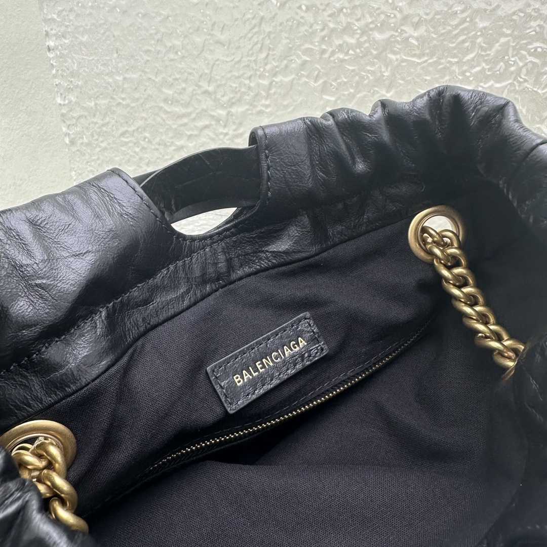 Balenciaga Women's Crush Small Tote Bag In Black - EUR FASHION