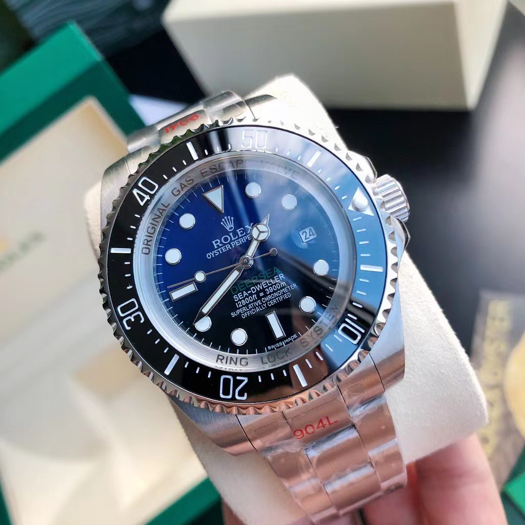 Rolex Men's Sea-Dweller Deep Sea James Cameron Edition Stainless Steel 44mm Deep Blue Dot Dial Watch - EUR FASHION