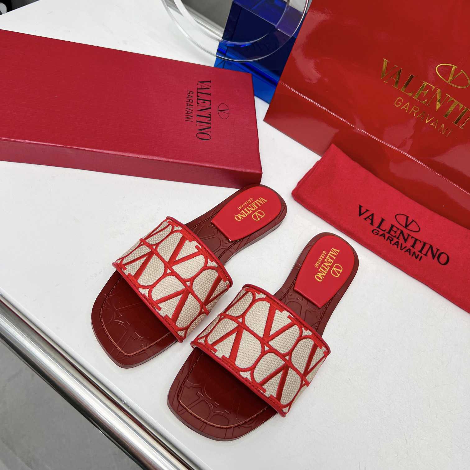 Valenti Toile Iconographe Slide Sandal  - EUR FASHION