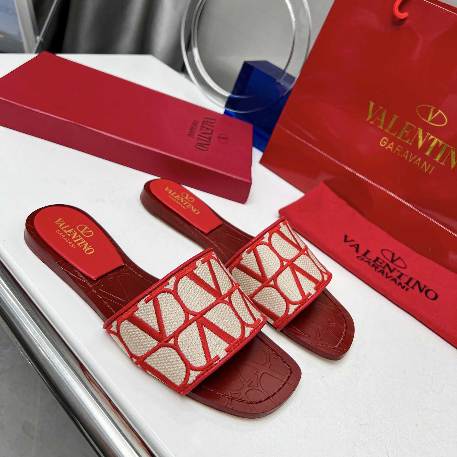 Valenti Toile Iconographe Slide Sandal  - EUR FASHION