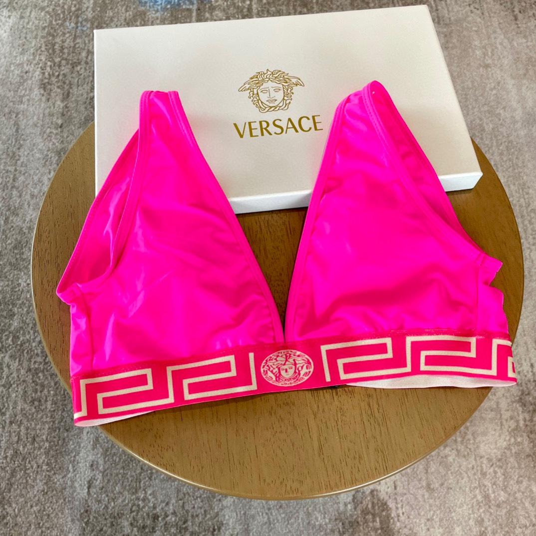 Versace Stretch Cotton Jersey Triangle Bra Top Suits For Women - EUR FASHION