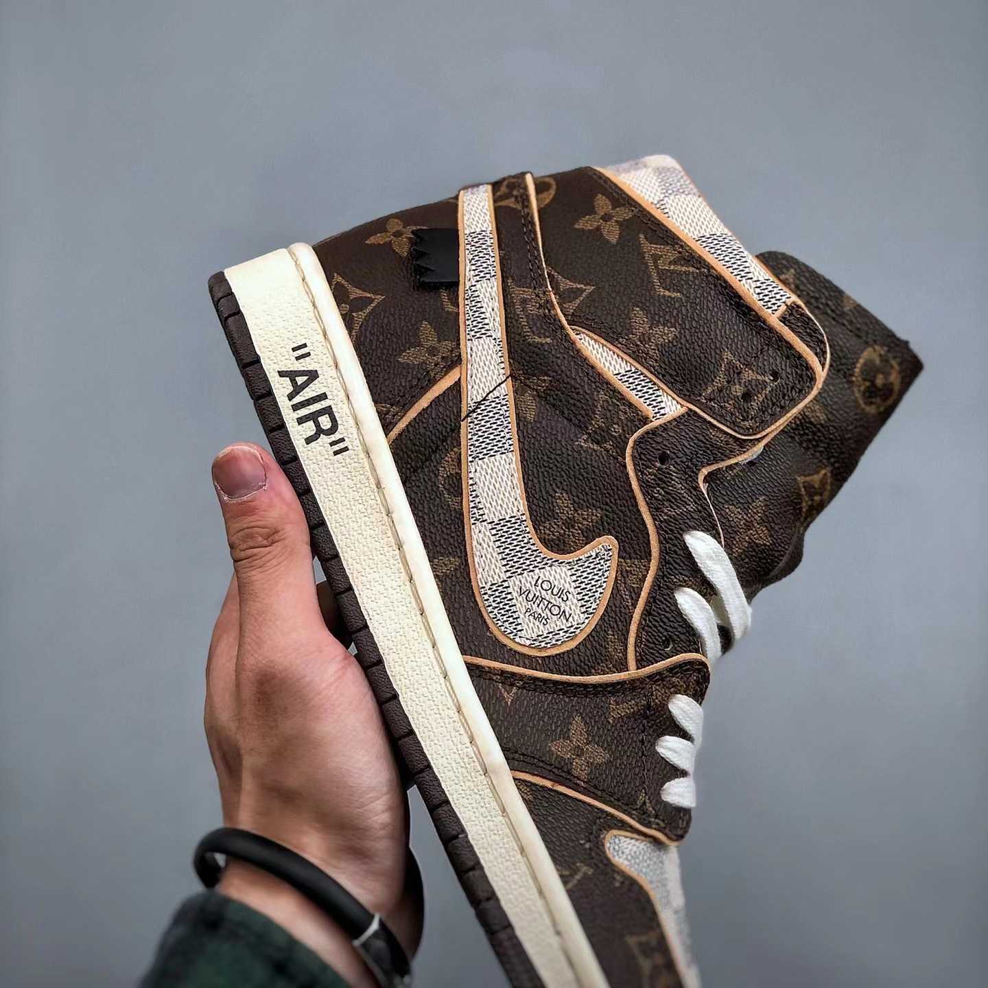 Louis Vuitton x Nike Air Jordan 1 Low OG Custom