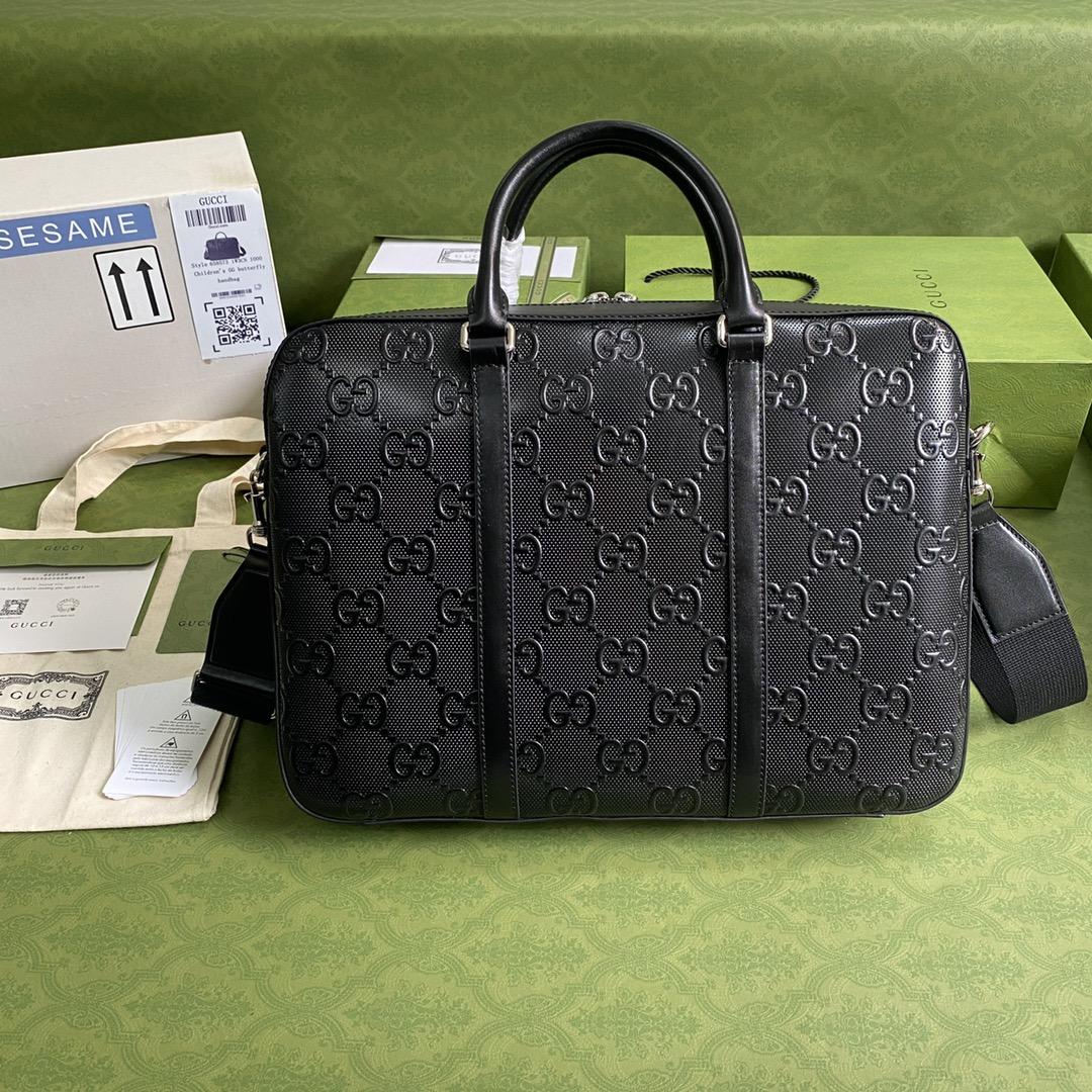 Gucci GG Embossed Briefcase(40-29-6cm) - EUR FASHION