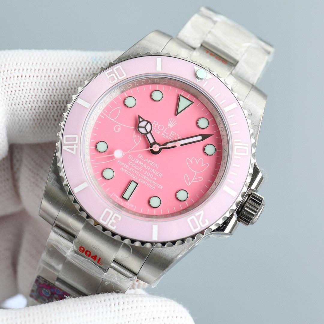 Rolex Submariner Pink Dial Watch - EUR FASHION