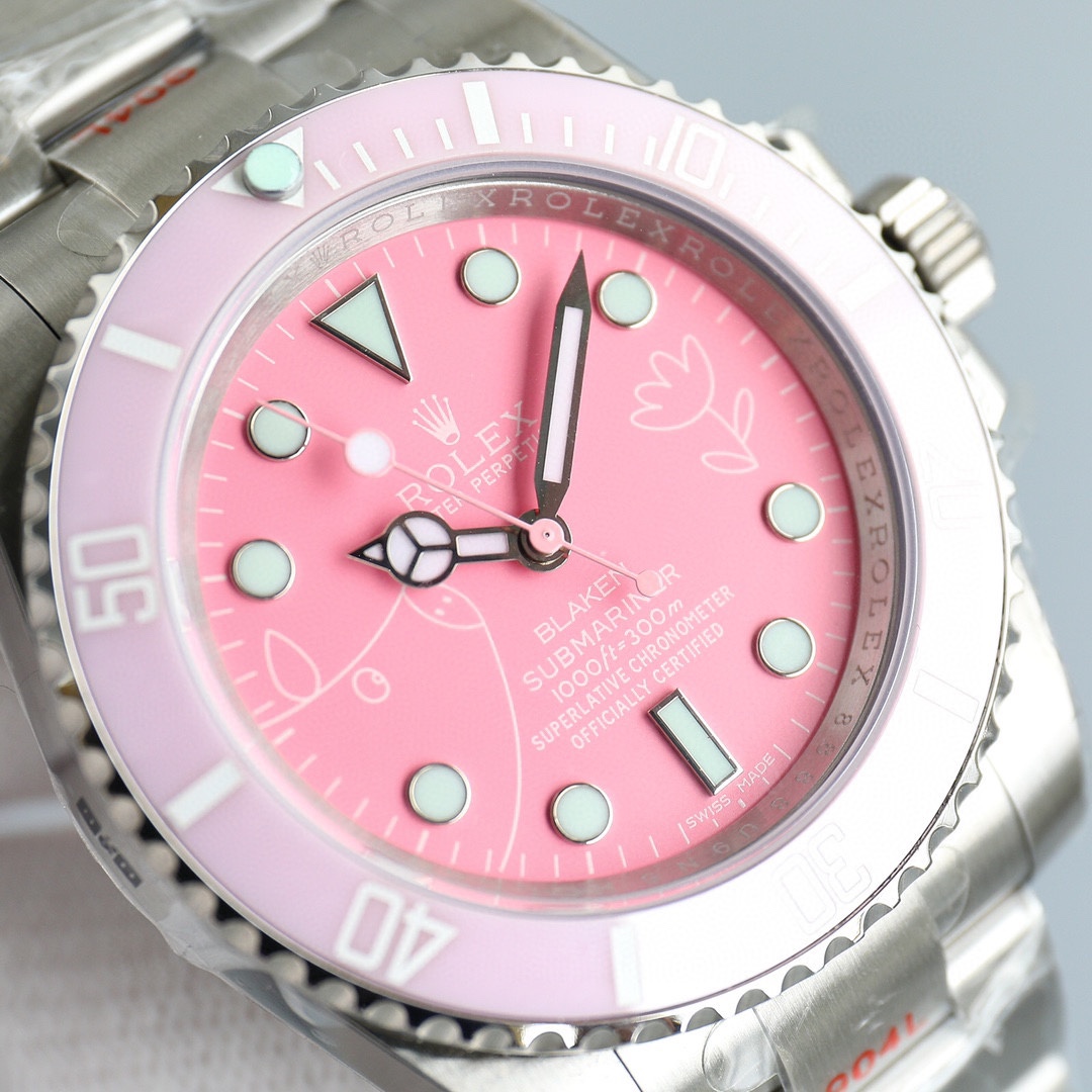 Rolex Submariner Pink Dial Watch - EUR FASHION