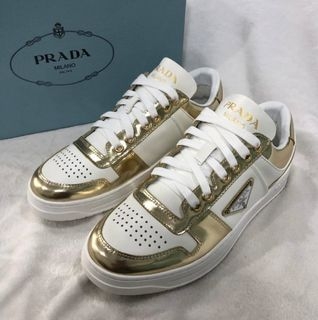 Prada Downtown Leather Sneakers - EUR FASHION