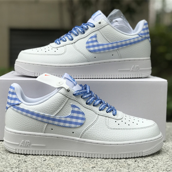 Nike Air Force 1 Low 'Blue Gingham' Sneaker       DZ2784-100 - EUR FASHION