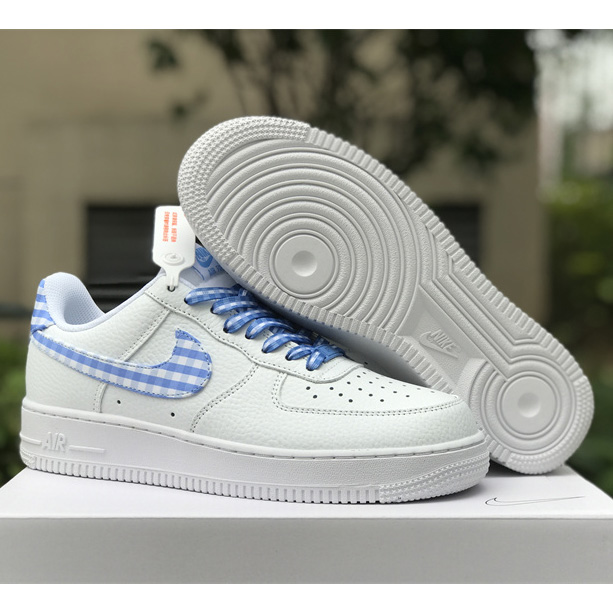 Nike Air Force 1 Low 'Blue Gingham' Sneaker       DZ2784-100 - EUR FASHION