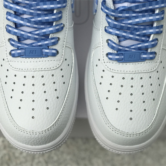 Nike Air Force 1 Low 'Blue Gingham' Sneaker       DZ2784-100 - EUR FASHION